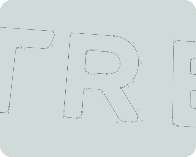 Outlined Treat wordmark artwork on a pale green background